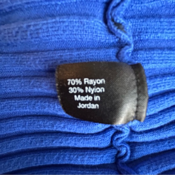 Lane Bryant cobalt blue soft ribbed sweater back button closure Size 22/24 - Picture 6 of 8